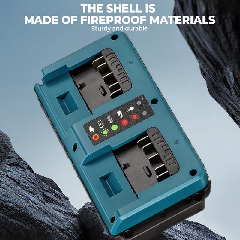 Battery Charger For Bosch Replacement Charger Station Suitable for Bosch 18V BAT609 BAT609G Lithium-Ion Battery 2-Port Charging