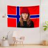 Норвежская рок-певица Флаг Девушка в красном Гобелен Полиэстер Принт Наружный Внутренний Декор Фон для общежития Концертный баннер