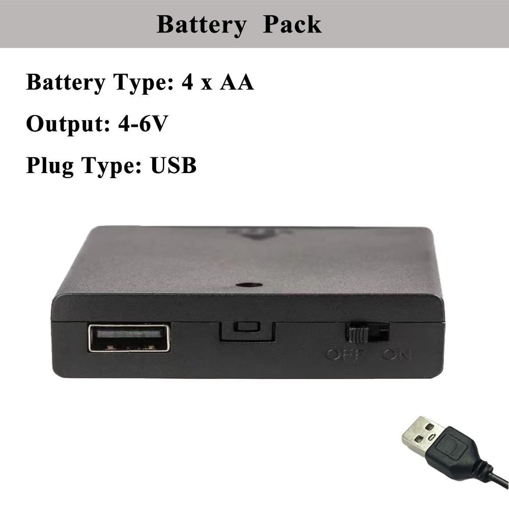 5V Output Power Supply AA Battery LED Lights Adapter NEW USB Battery Pack Party Decorations