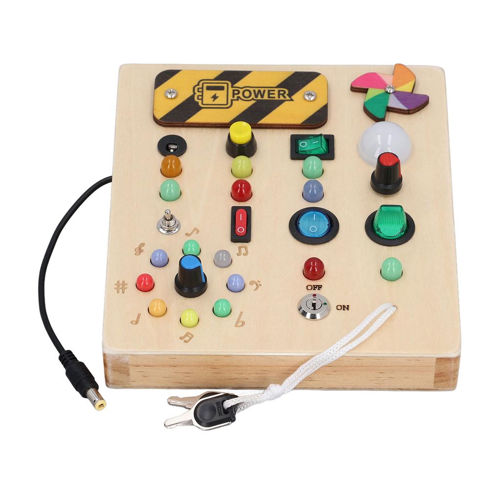 Световая сенсорная доска для обучения модели ветряной мельницы, координация рук и глаз, деревянный образовательный переключатель