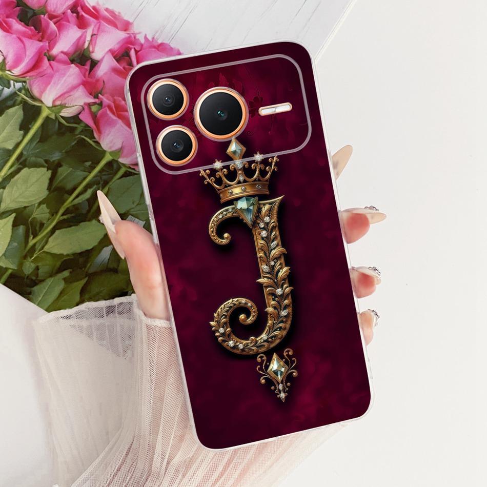 For Honor Power 2 / Power 5G Royal Crown Initial Letter Couple Phone Case For Honor Power Power2 Soft Silicone TPU Bumpers