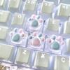 Mechanical Keyboard Resin Keycap Cat Paws Pad Clear Backlit Rgb Wasd Arrow Esc Key Cartoon Cute Oem Xda Cherry Profile Mx Switch
