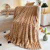 White Luxury Imitation Fur Plush Blanket Warm Super Soft Blankets Bed Sofa Cover Fluffy Throw Blanket for Bedroom Couch Travel
