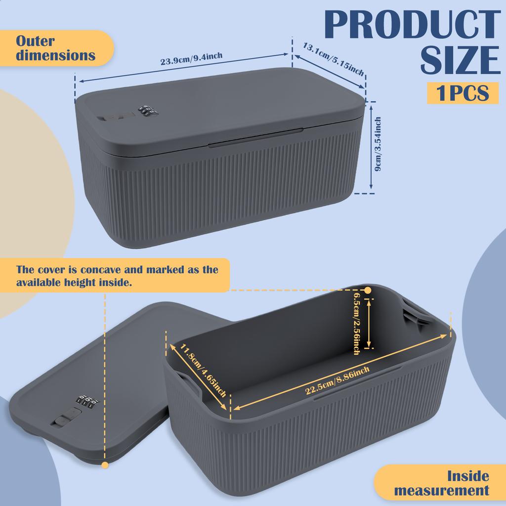Medication Locking Box Versatile Safe Small Lockable Storage Box Portable Food Refrigerator Container for Your Home Usage