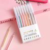 Highlighter Pen Set Transparent Body Multicolored Painting Pen with Glitter Sparkling Effect Smooth Metal Tip Ink Highlighter for Note Marking