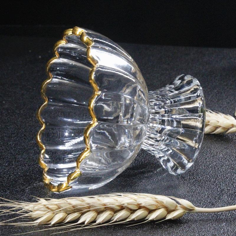 Креативная изысканная прозрачная стеклянная чашка для мороженого, чашка для холодных напитков, стеклянная посуда