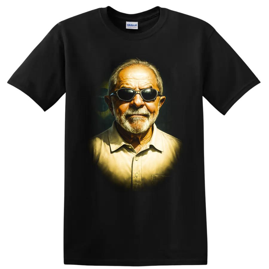 Luiz Inácio Lula da Silva Portrait T Shirt Political Leader Retro Art Tee