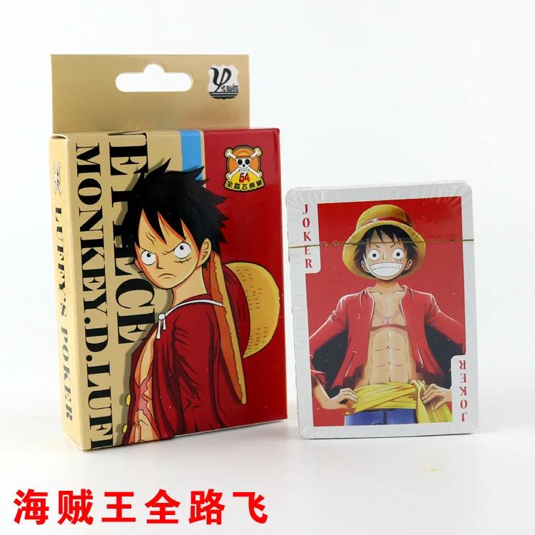 54 шт./комплект Фигурки Коллекция One Piece Манки Д. Карты Покерные с Луффи и Карты Игральные с Ророноа Зоро Упаковка в Цветную Коробку Подарок для Ребенка Игрушка