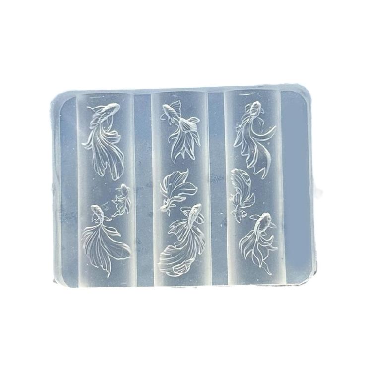 Silicone Nail Art Template With Aquatics Animal Reliefs Including Dolphin Clam and Starfish for Creative Designs