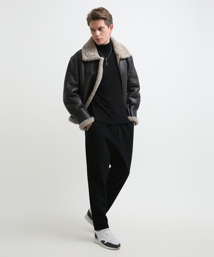 Strike Helios Lambskin Shearling Jacket (Dark Brown)