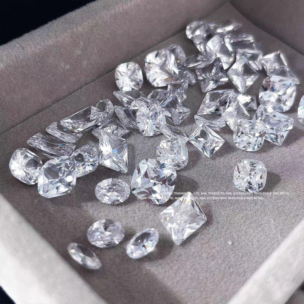 Вспышка Мини Маленький Голый Цирконий Кончик Нижний Куча Бриллиантовый Инопланетный Камень Сахарный Голубиный Яйцо Капля Воды Дизайн Ногтей Конский Глаз Украшения Для Ногтей