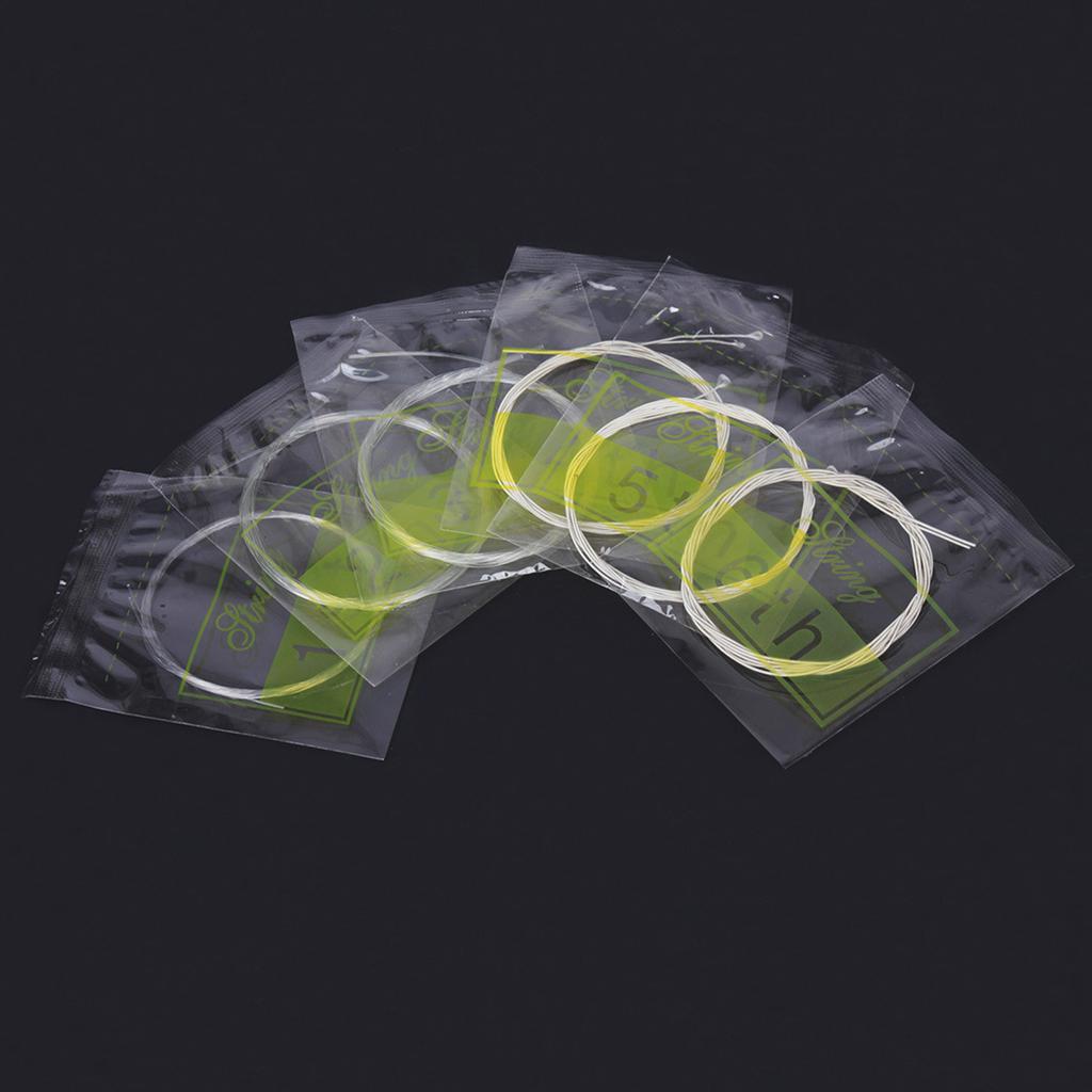 Arabic Oud Strings,Replacement Oud Strings Set String Instrument Accessory Nylon Silver Plated Copper Alloy Wound String