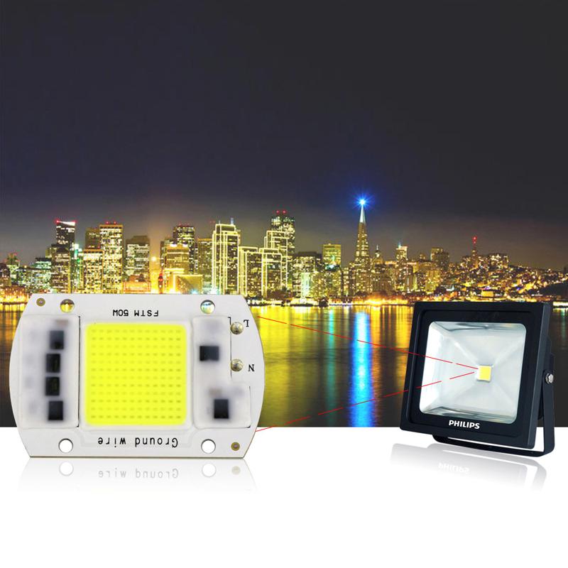 Новый 20W 30W 50W светодиодный чип встроенный прожектор DIY COB 220 В для лампы проектора