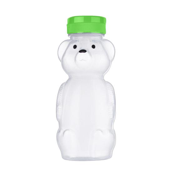 Yousheng 230ml Plastic Bear Bottle Cup with Flip Top Lid Mini Bear Shape Jar Empty Coffee Beer Drink Container for Juice Candy Milk Storing Dispensing
