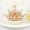 New Crystal Crown Keychain with Metal Inlaid Diamond Pendant, Versatile and Trendy Bag Pendant Accessories