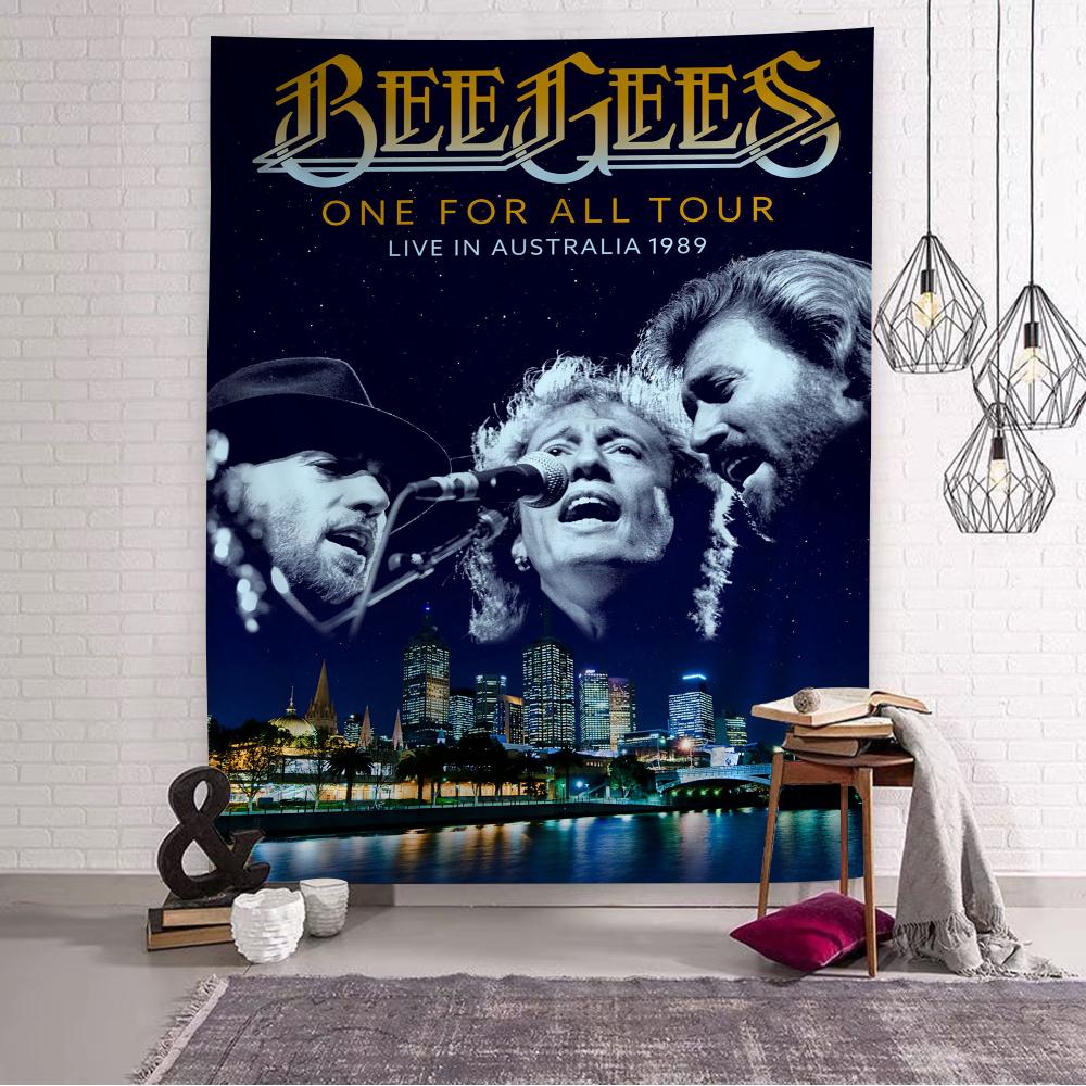 Bee Gees Band Hanging Bohemian Tapestry Hanging Tarot Hippie Wall Rugs Dorm Wall Hanging Home Decor