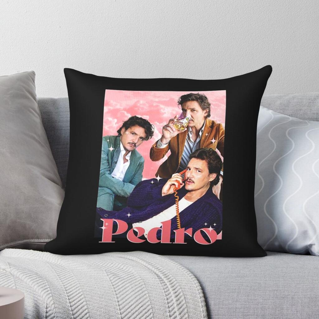 Pedro Pascal Pillowcase Polyester Linen Velvet Printed Zip Decor Home Cushion Cover