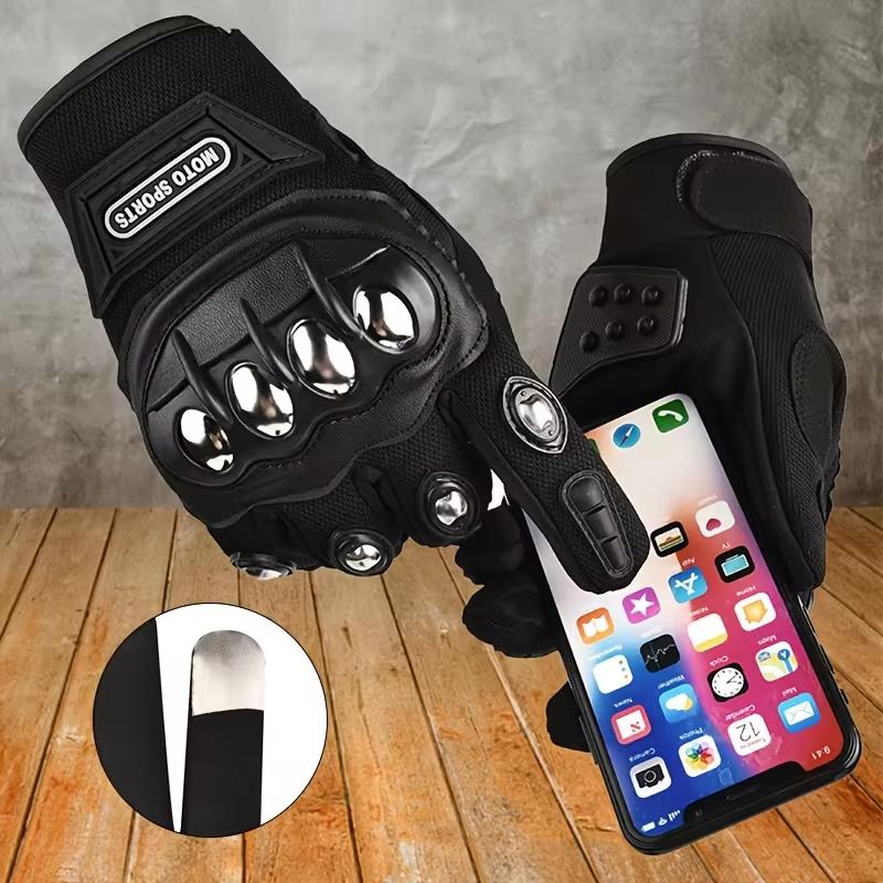 Motorcycle Gloves Anti Slip Breathable Full Finger Off Road Gloves Steel Safety Outdoor Sports Protection Riding Accessories