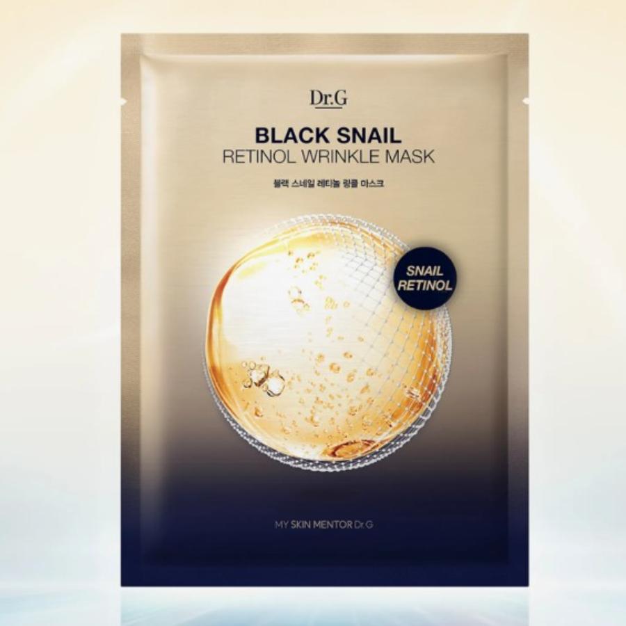 Dr.G Черная улитка ретинол маска для лица от морщин 4 шт. (+1P Комплект)