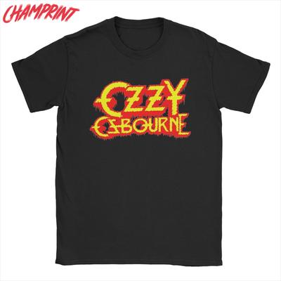 Мужская футболка с изображением рок-группы Ozzy Osbourne 100% хлопок Одежда Повседневная Футболка с коротким рукавом и круглым вырезом Новое поступление Футболка