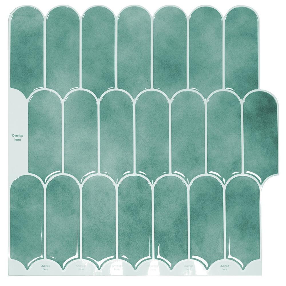 Самоклеящаяся 3D плитка для стен ПВХ Водонепроницаемая наклейка на стену Форма чешуи рыбы Устойчивая к плесени Кухонный фартук Для кухни Ванной комнаты