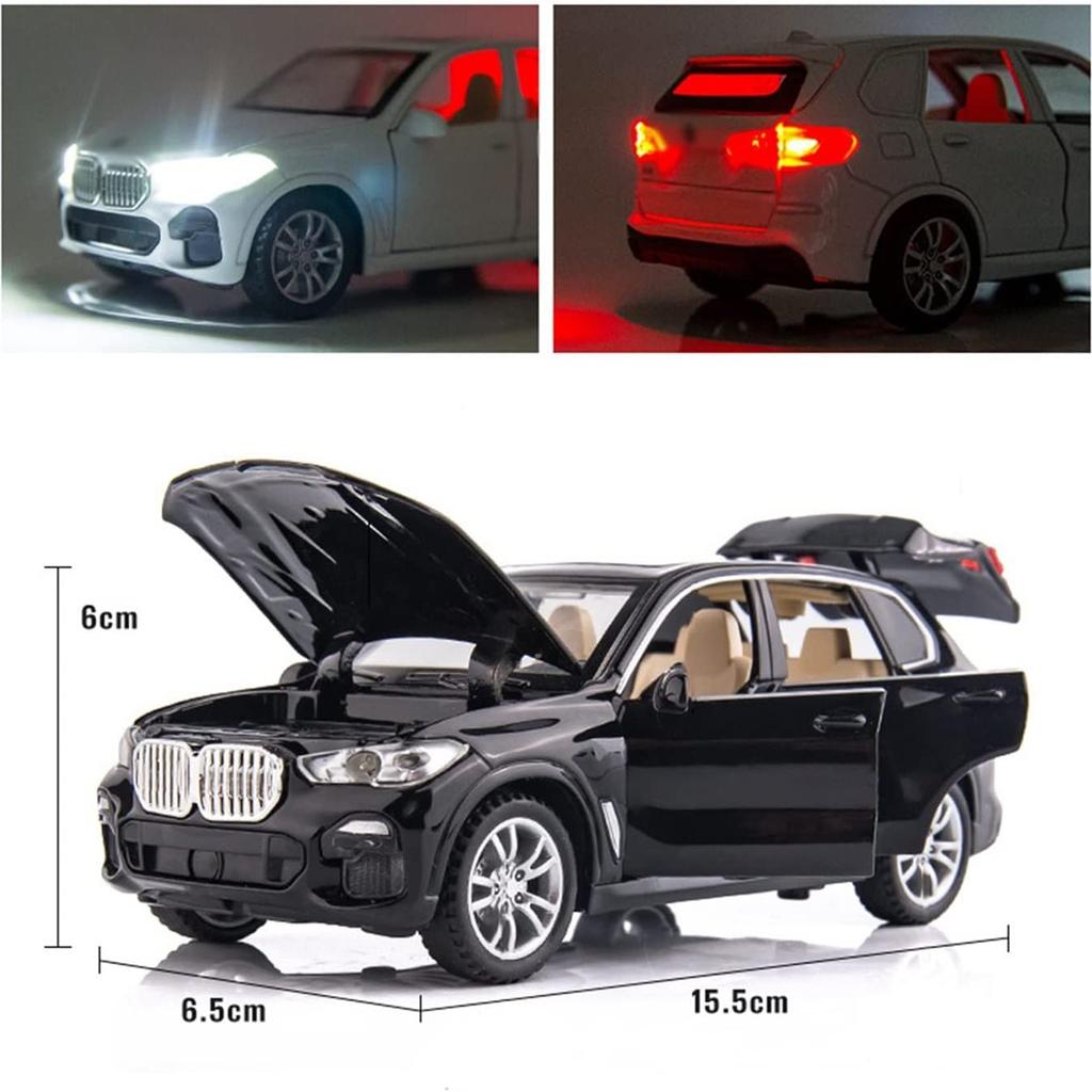 1/32 Scale X5 Diecast Car Model Toy, Pull Back Toy Vehicle with Sound and Light for Kids Toddler Boys Girls Gift Collection