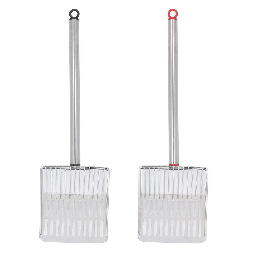 Совок для кошачьего туалета с длинной ручкой, металлический, съемный, антиразбрызгивающий, быстрая фильтрация, лопата для кошачьего туалета