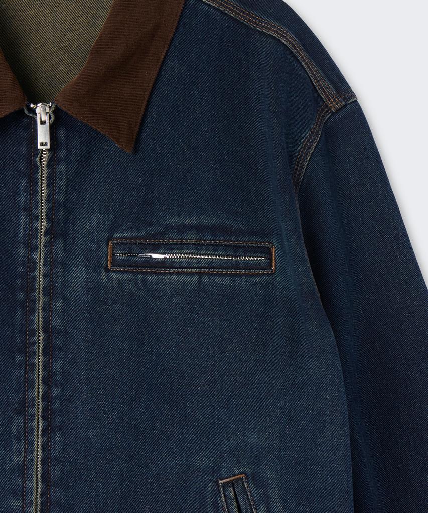 Musinsa Standard Denim Zip-Up Work Jacket [Dark Blue]