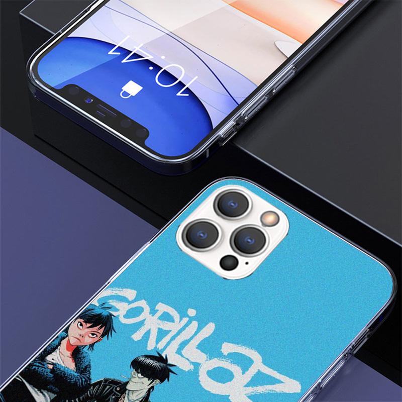Аниме чехол Gorillaz для Apple iPhone 17 Air 16 16E 15 14 Plus 13 Mini 12 11 Pro Max 7 8 + SE 2020 Мягкий чехол Fundas 16 15