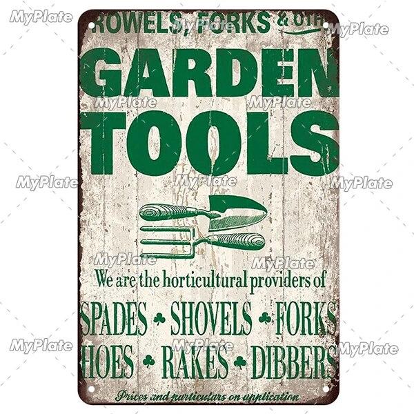 [MaPalte]Vintage Garden And Tools Metal Sign Tin Sign Decoration Plaque Home Wall Decor Bar Sign Home Decor Poster Drop Shipping