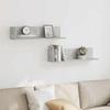 VidaXL Étagères murales 2pcs gris béton 75x16,5x16,5cm bois ingénierie, étagère flottante, étagère suspendue, étagère murale 860034
