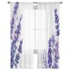Цветок лаванды, акварель, прозрачные оконные шторы для гостиной, спальни, современная вуаль, тюлевые шторы, тканевые шторы для кухни