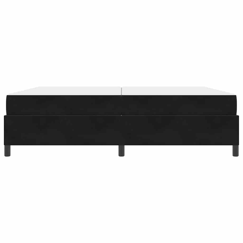 Bed Frame with Mattress Black 200 x 200 cm Fabric