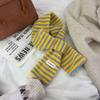 Women's Colorful Striped Scarf Winter Warm Soft Lamb Wool Neckwear with Vibrant Student Women Outdoor Casual Cute Small Scarf