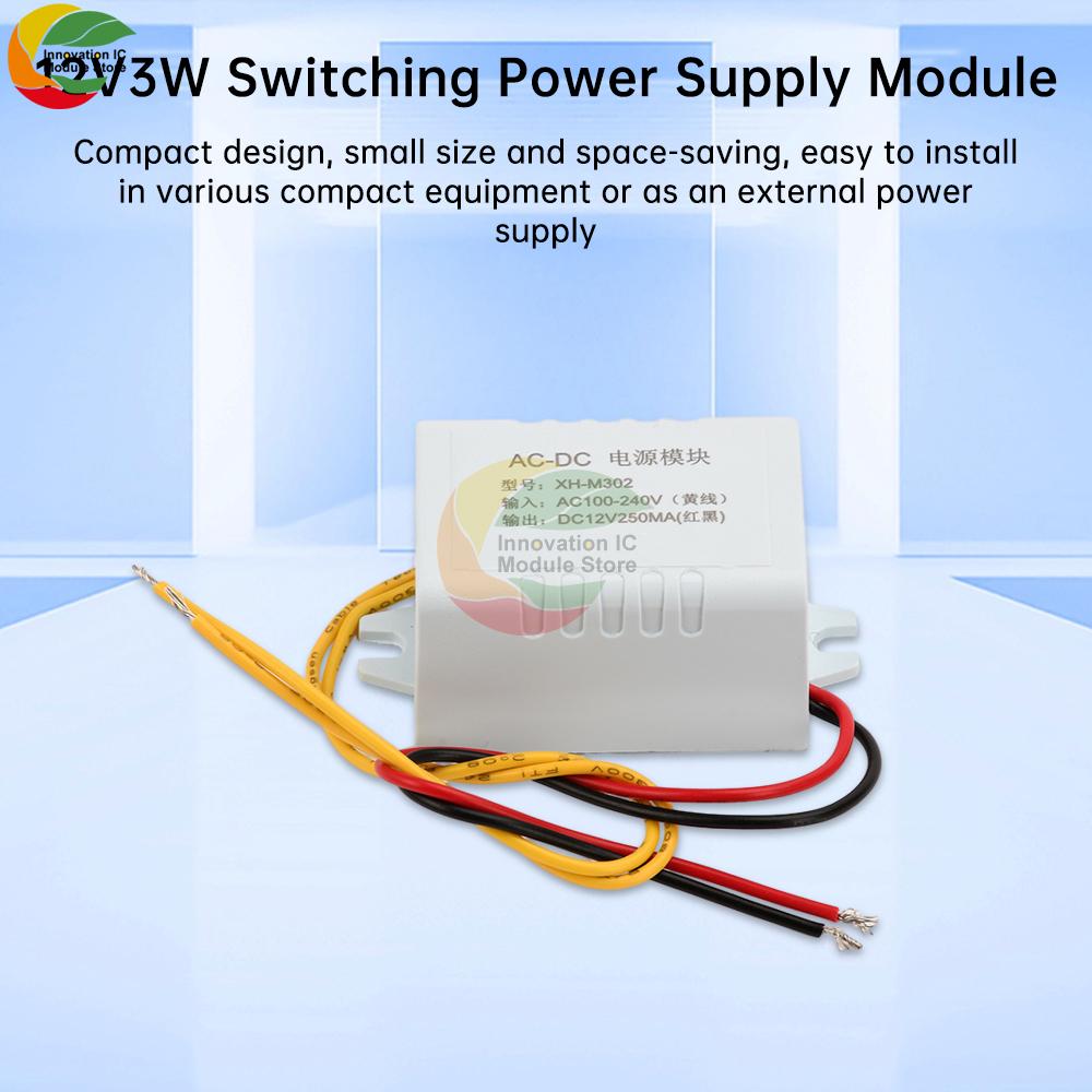 XH-M302 Адаптер модуля питания AC-DC 12V 250mA Переключатель Переключающий Термостат AC 110-220V Выход DC 12V 3W Преобразователь