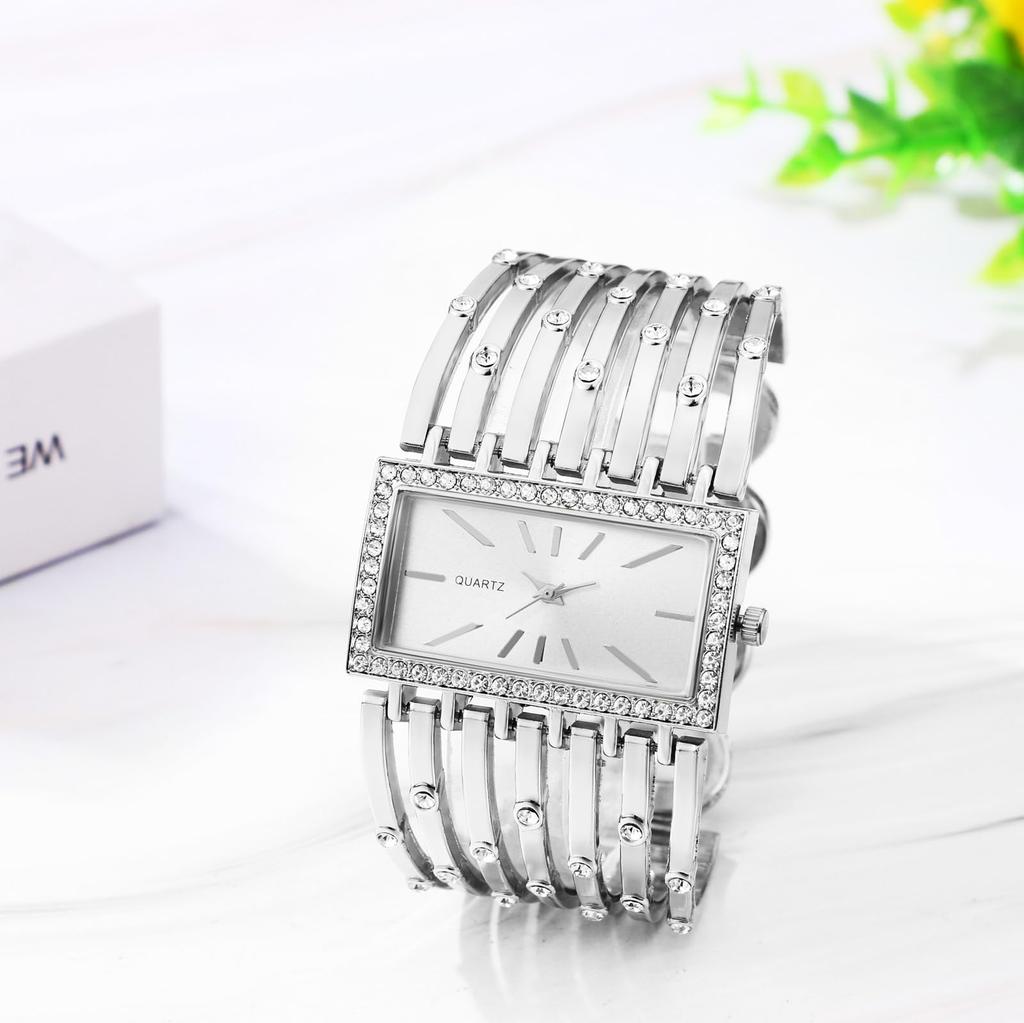 Часы сверкающий браслет бриллиант аналоговый водонепроницаемый квадратный античный серебряный повседневный деловой модный часы аксессуары день рождения годовщина день Рождество