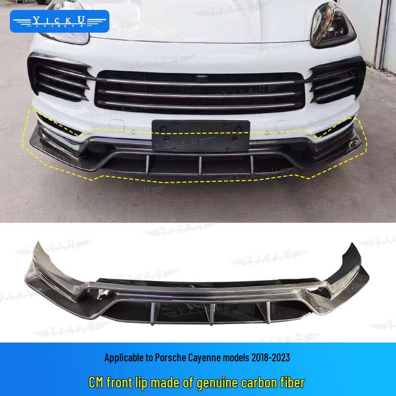 Porsche Cayenne 18-23 CM Model Upgrade Kit: Front/Rear Lip, Side Skirts, Spoiler, Fender Flares