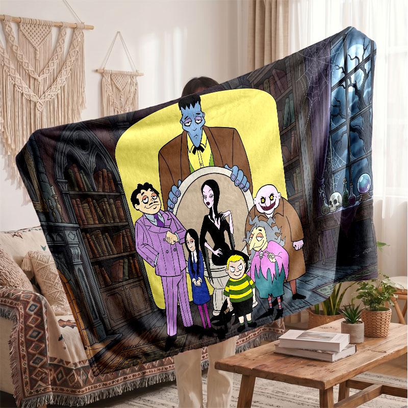 Warm Flannel BlanketThe Addams Family Soft Cozy Throw Blanket for Bedroom Couch