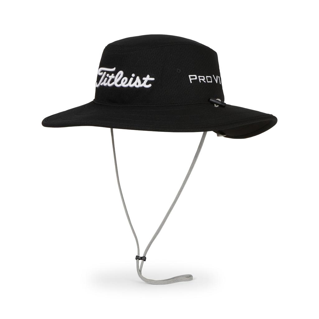 Titleist Tour Aussie Hat, Black and White, TH24TAUSN2-01