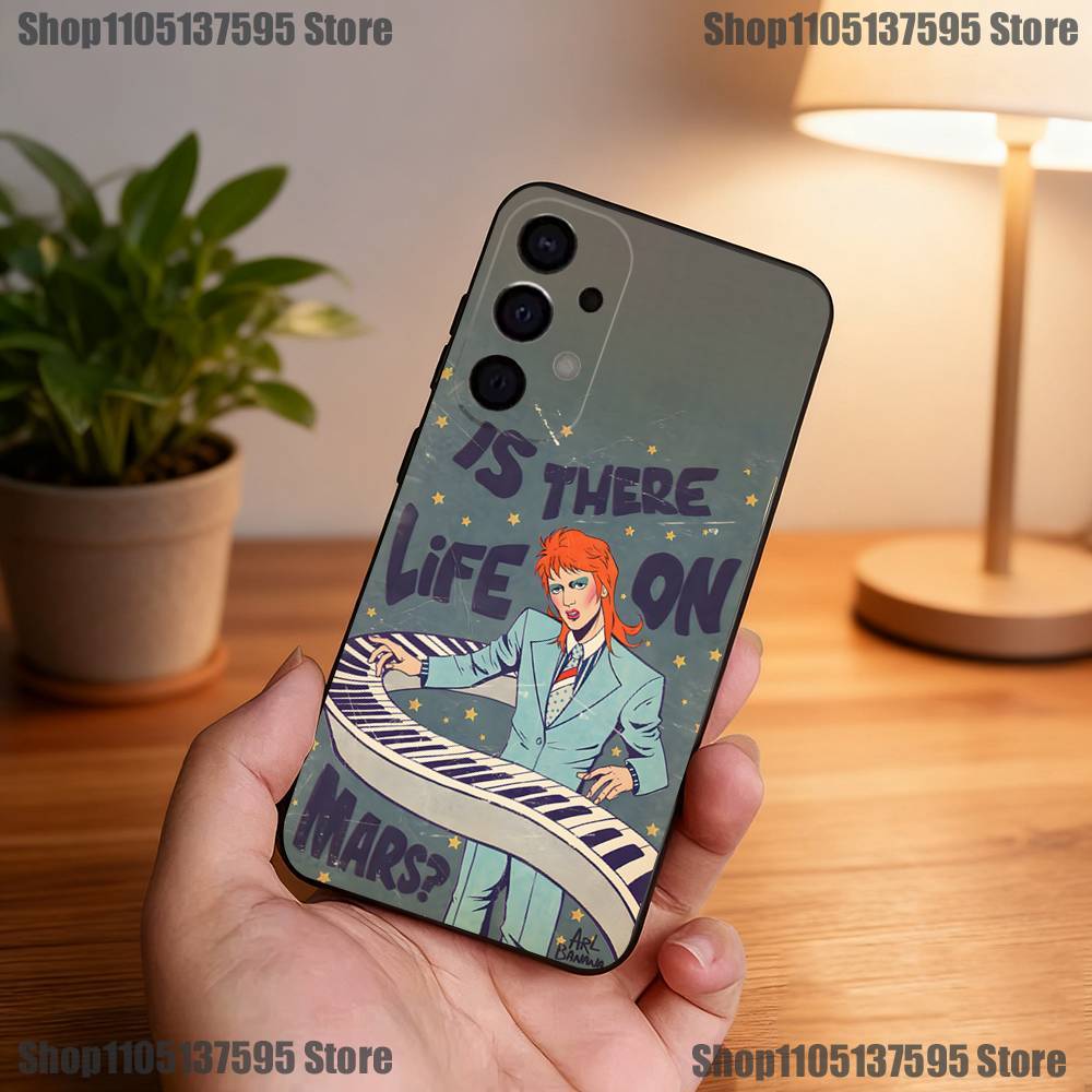 D-David Cool B-bowie Phone Case For Samsung S25,S24,S21,S22,S23,S30,Ultra,S20,Plus,Fe,Lite,5G Black Cover