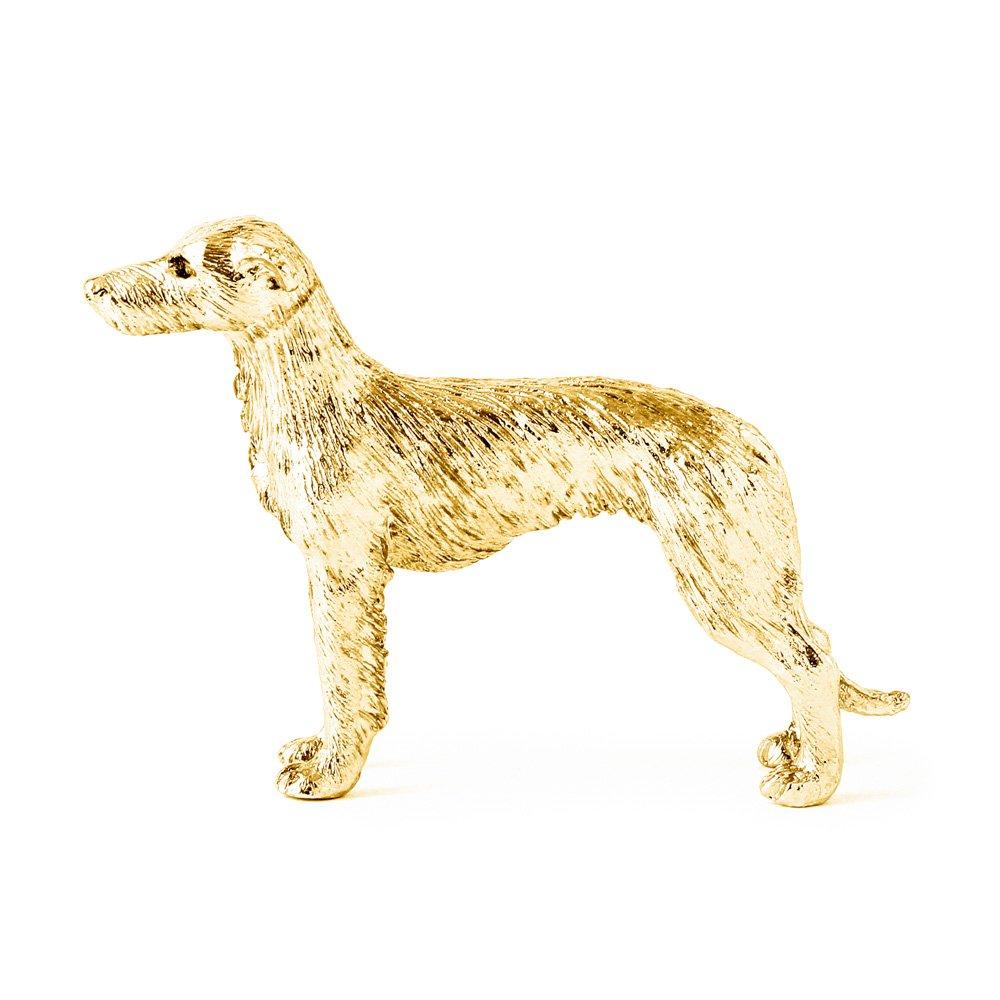 Коллекция британских художественных фигурок собак Lurcher, позолоченных в 22 карата