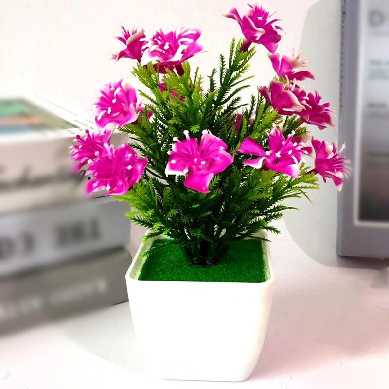 2019 New Artificial Bonsai Potted Wedding Craft Lifelike Office Plant Simulated Decoration Display Flower Home