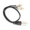 XLR Папа к 2 RCA Аудио Разветвитель Кабель RCA к XLR Адаптер Патч-кабель для Микшерного Пульта МикрофонаПапа 1м   3.3фт