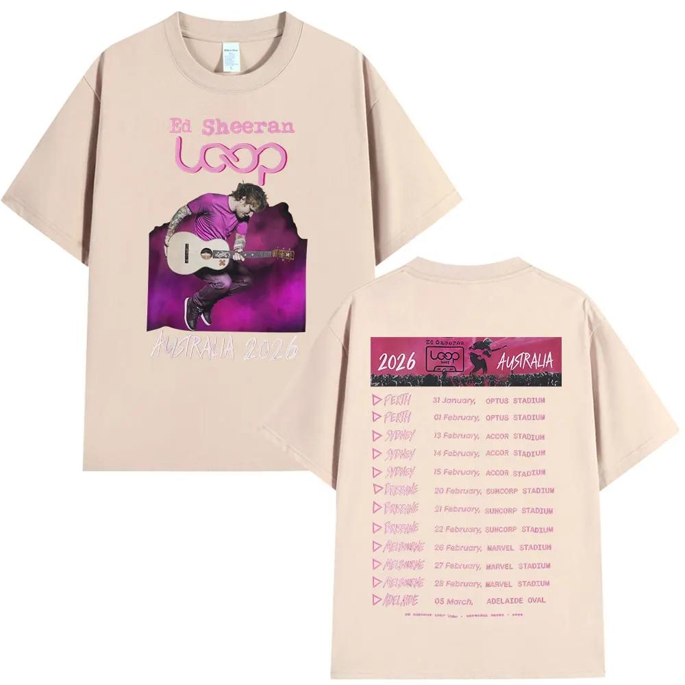 Ed Sheeran Printed Tshirt Australia Tour Merchandise Clothing Tshirt for Unisex and Women Fashionable and Popular Music Tshirt