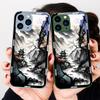 Китайская пейзажная живопись для iPhone 16 Plus 15 14 13 12 Mini 11 Pro Max X XS XR 7 8 Plus 2022 Закаленное стекло Чехол для телефона