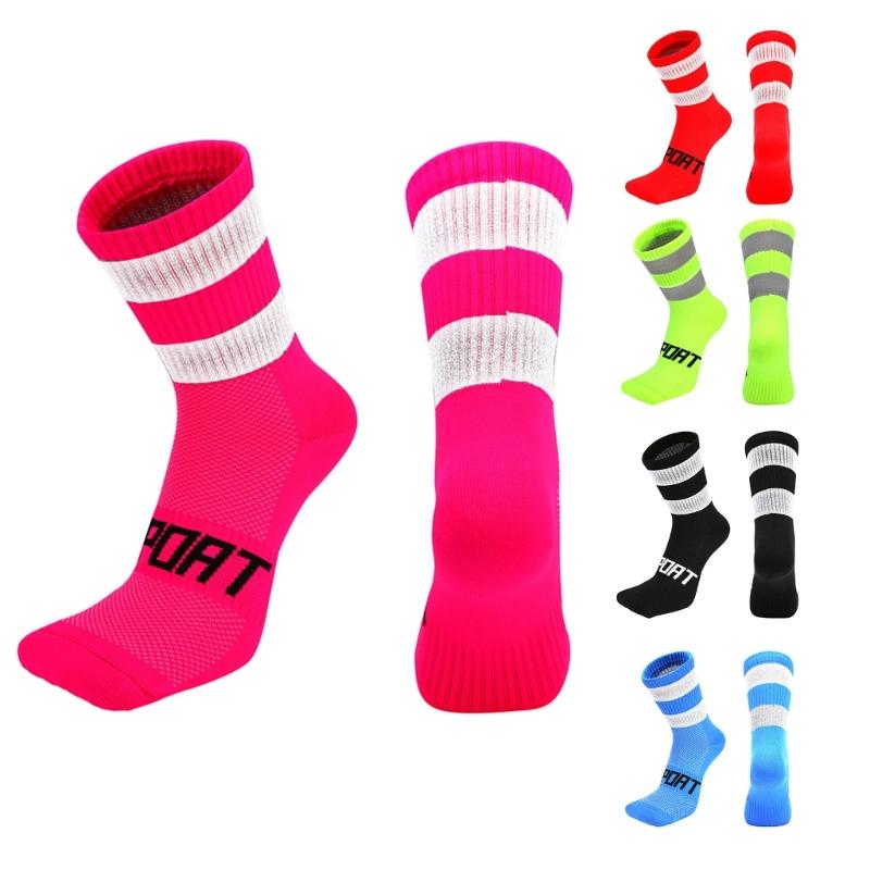 Cycling Socks Reflective Socks Cycling Bicycle Socks Men Novelty Night Cycling Reflective Socks Bike Football Sport Sock