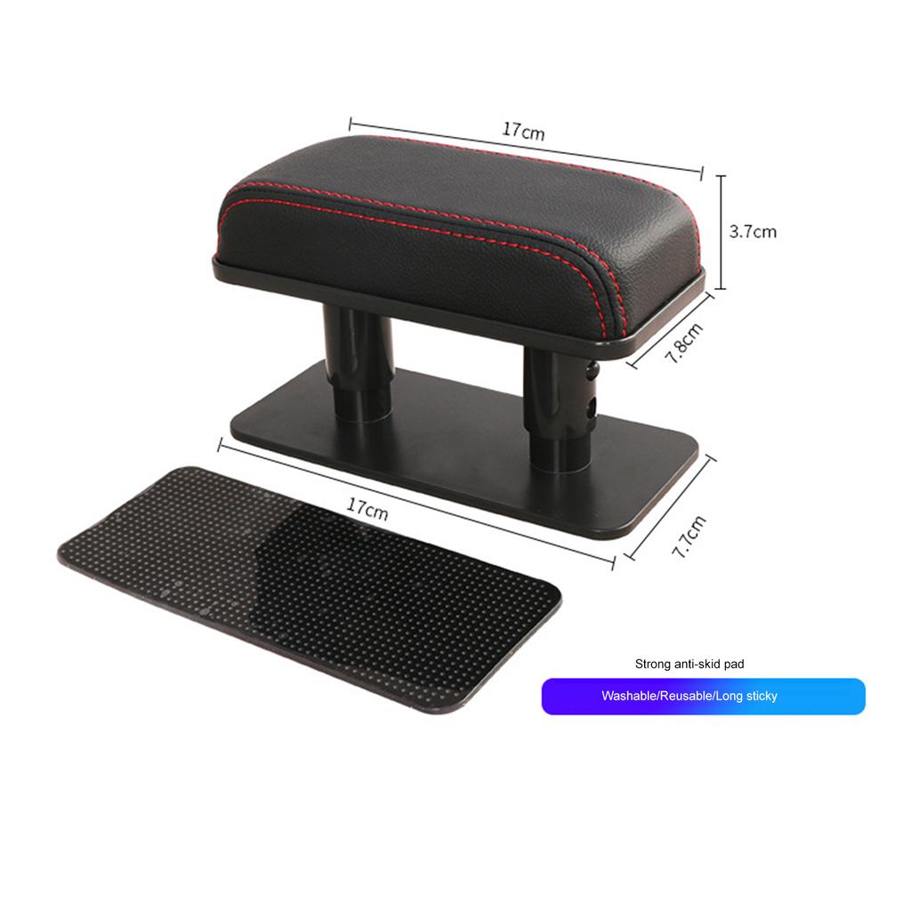 Car Armrest Left Elbow Support Leather Arm Rest Pads Adjustable Height Comfort Armrest Pad