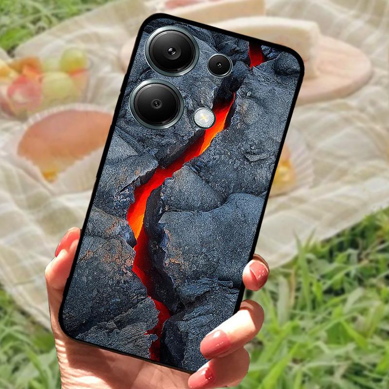 Чехол для Poco M6 Pro 4G Чехол Poco M6 4G Силиконовый Мягкий Мраморный Бампер Coque для Xiaomi Poco F6 Redmi Turbo 3 5G Защитные Fundas