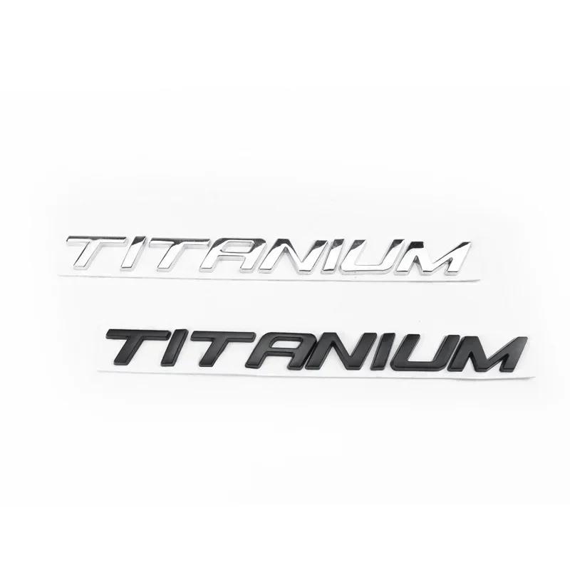 1pcs x Chrome Black TITANIUM REAR BOOT BADGE EMBLEM