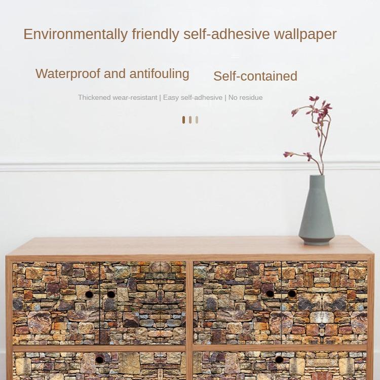 Бесшовные обои для гостиной и спальни с кирпичной стеной(45см*300см)